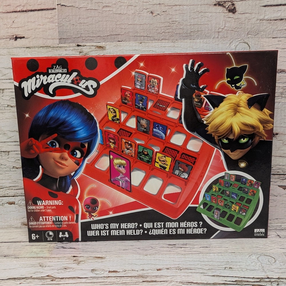 Miraculous Ladybug 🐞 Who's My Hero? Guessing Game 2 Players Age 6+ Zag Heroez